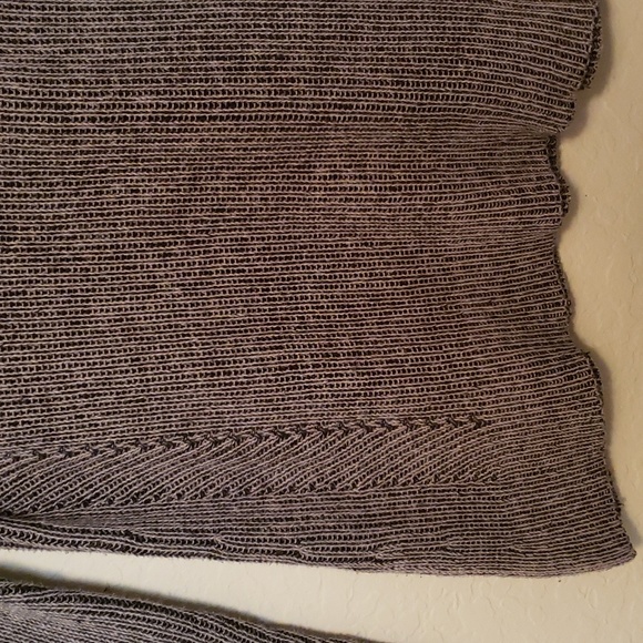 Style & Company Ribbed Cold Shoulder Mock Turtle neck Sweater Grey - Picture 3 of 8